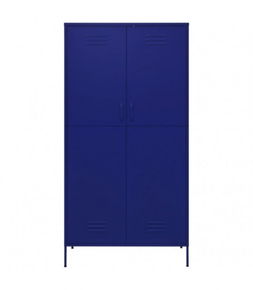 Wardrobe Navy Blue 90x50x180 cm Steel
