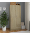 Wardrobe Sonoma Oak 80x52x180 cm Engineered Wood