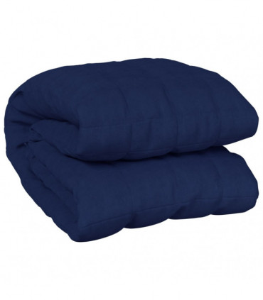 vidaXL Weighted Blanket Blue 140x200 cm Single 6 kg Fabric