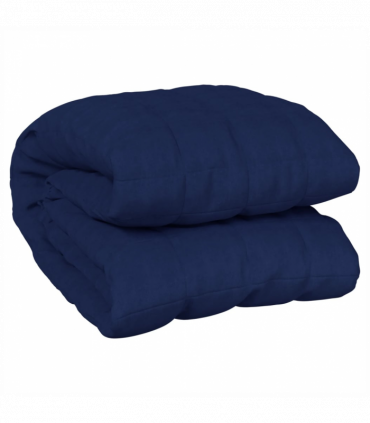 vidaXL Weighted Blanket Blue 220x230 cm King 15 kg Fabric