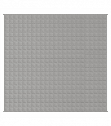 vidaXL Weighted Blanket Grey 220x230 cm King 11 kg Fabric