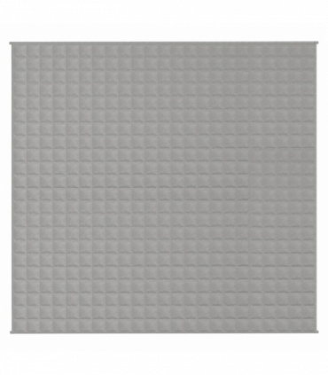 vidaXL Weighted Blanket Grey 220x230 cm King 15 kg Fabric
