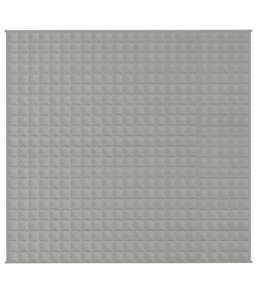 vidaXL Weighted Blanket Grey 220x240 cm King 15 kg Fabric