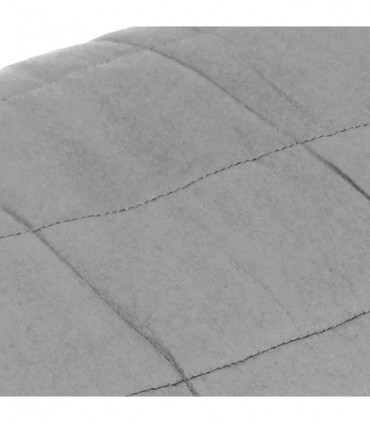 vidaXL Weighted Blanket Grey 220x240 cm King 15 kg Fabric