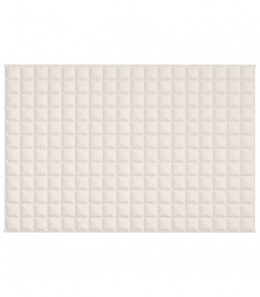 vidaXL Weighted Blanket Light Cream 122x183 cm 5 kg Fabric