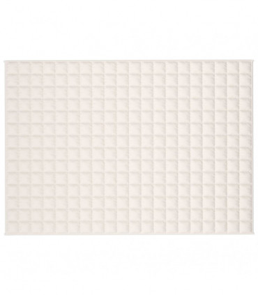 vidaXL Weighted Blanket Light Cream 135x200 cm Single 10 kg Fabric