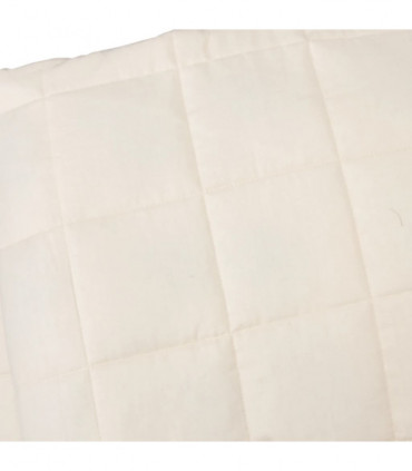vidaXL Weighted Blanket Light Cream 135x200 cm Single 10 kg Fabric