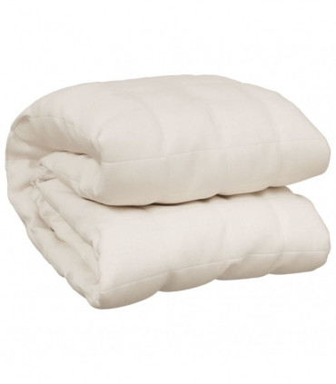 vidaXL Weighted Blanket Light Cream 137x200 cm Single 10 kg Fabric