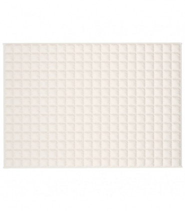vidaXL Weighted Blanket Light Cream 137x200 cm Single 10 kg Fabric