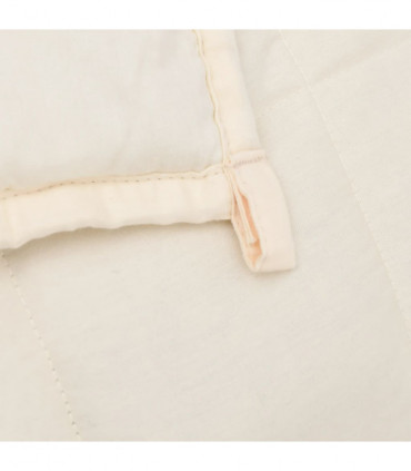 vidaXL Weighted Blanket Light Cream 137x200 cm Single 10 kg Fabric