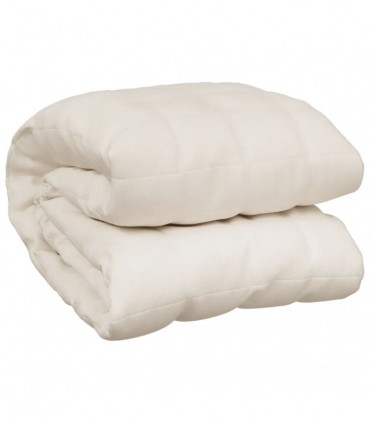 vidaXL Weighted Blanket Light Cream 140x200 cm Single 10 kg Fabric