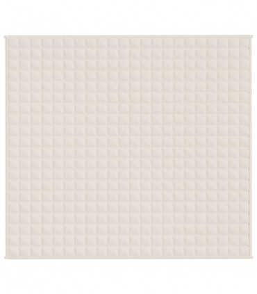 vidaXL Weighted Blanket Light Cream 200x220 cm 13 kg Fabric
