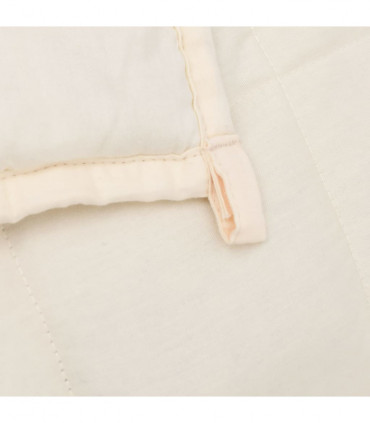 vidaXL Weighted Blanket Light Cream 200x230 cm 13 kg Fabric