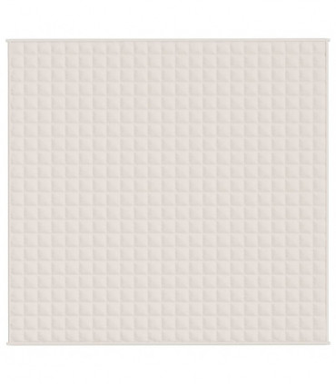 vidaXL Weighted Blanket Light Cream 220x230 cm King 15 kg Fabric
