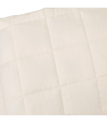 vidaXL Weighted Blanket Light Cream 220x240 cm King 15 kg Fabric