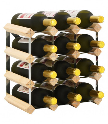 Wine Rack for 12 Bottles Solid Pinewood