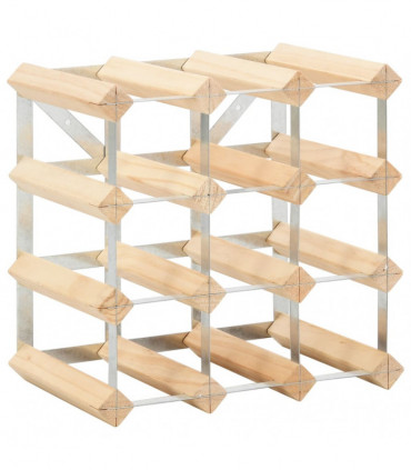 Wine Rack for 12 Bottles Solid Pinewood