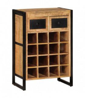 Wine Rack for 16 Bottles Solid Wood Mango