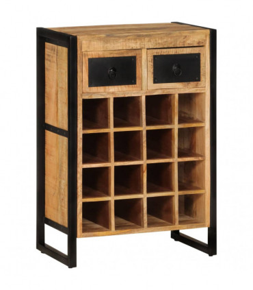 Wine Rack for 16 Bottles Solid Wood Mango