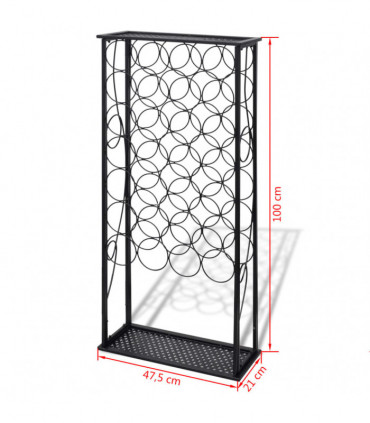 Wine Rack for 28 Bottles Metal