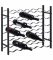 Wine Rack for 36 Bottles Black Iron