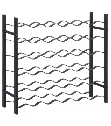 Wine Rack for 36 Bottles Black Iron