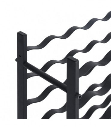 Wine Rack for 36 Bottles Black Iron
