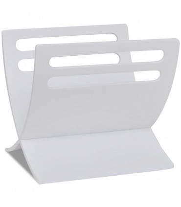 Wooden Magazine Rack Floor Standing White