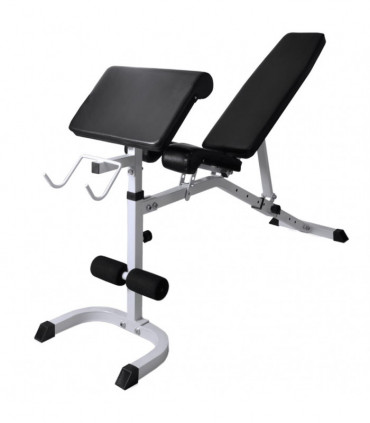 Workout Bench with Weight Rack, Barbell and Dumbbell Set 60.5kg
