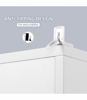 kleankin Bathroom Floor Storage Cabinet with Mirror and Shelves Tallboy Unit