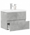 vidaXL 2 Piece Bathroom Furniture Set Concrete Grey Engineered Wood