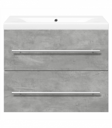 vidaXL 2 Piece Bathroom Furniture Set Concrete Grey Engineered Wood