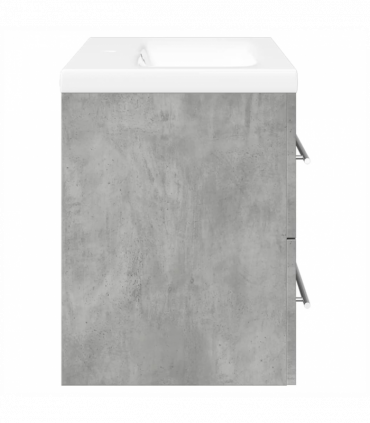 vidaXL 2 Piece Bathroom Furniture Set Concrete Grey Engineered Wood