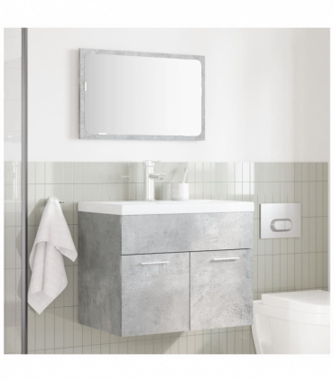 vidaXL 2 Piece Bathroom Furniture Set Concrete Grey Engineered Wood
