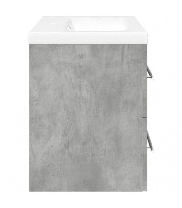 vidaXL 2 Piece Bathroom Furniture Set Concrete Grey Engineered Wood