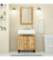 vidaXL 2 Piece Bathroom Furniture Set Solid Wood Mango