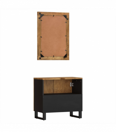 vidaXL 2 Piece Bathroom Furniture Set Solid Wood Mango