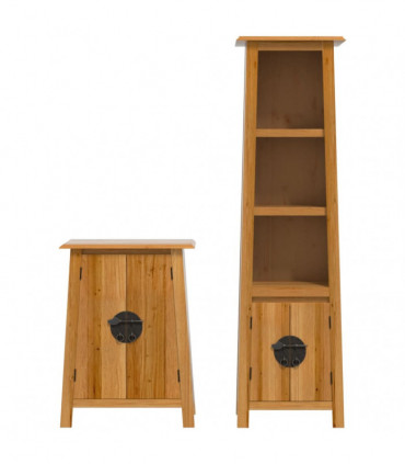 vidaXL 2 Piece Bathroom Furniture Set Solid Wood Pine