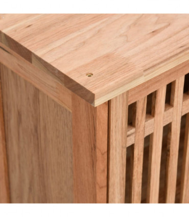 vidaXL 2 Piece Bathroom Furniture Set Solid Wood Walnut