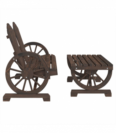 vidaXL 2 Piece Garden Lounge Set Solid Wood Fir