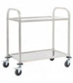 vidaXL 2-Tier Kitchen Trolley 95x45x83.5 cm Stainless Steel
