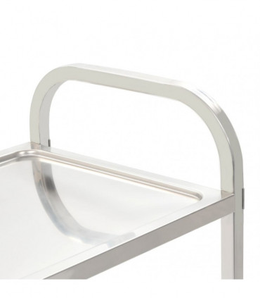 vidaXL 2-Tier Kitchen Trolley 95x45x83.5 cm Stainless Steel