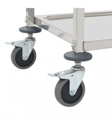 vidaXL 2-Tier Kitchen Trolley 95x45x83.5 cm Stainless Steel