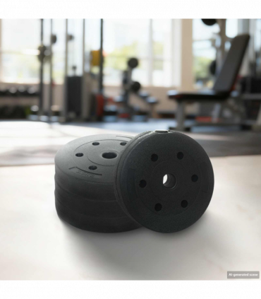 vidaXL 2-in-1 Dumbbell Set Black and Red 121 x 19.5 x 19.5 cm