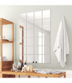 vidaXL 24 pcs Mirror Tiles Square Glass