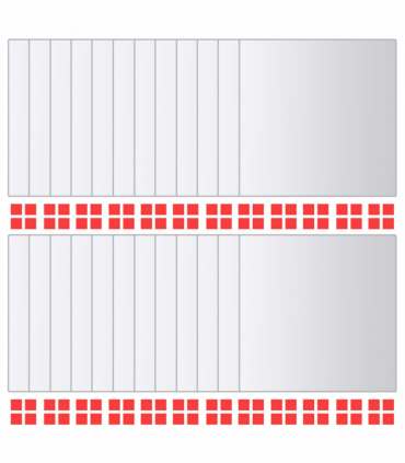 vidaXL 24 pcs Mirror Tiles Square Glass