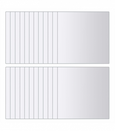 vidaXL 24 pcs Mirror Tiles Square Glass