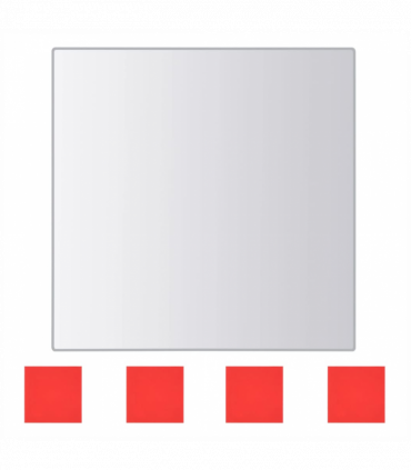 vidaXL 24 pcs Mirror Tiles Square Glass