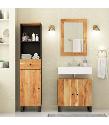 vidaXL 3 Piece Bathroom Furniture Set Solid Wood Acacia