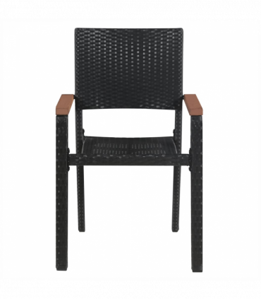 vidaXL 3 Piece Garden Dining Set Black